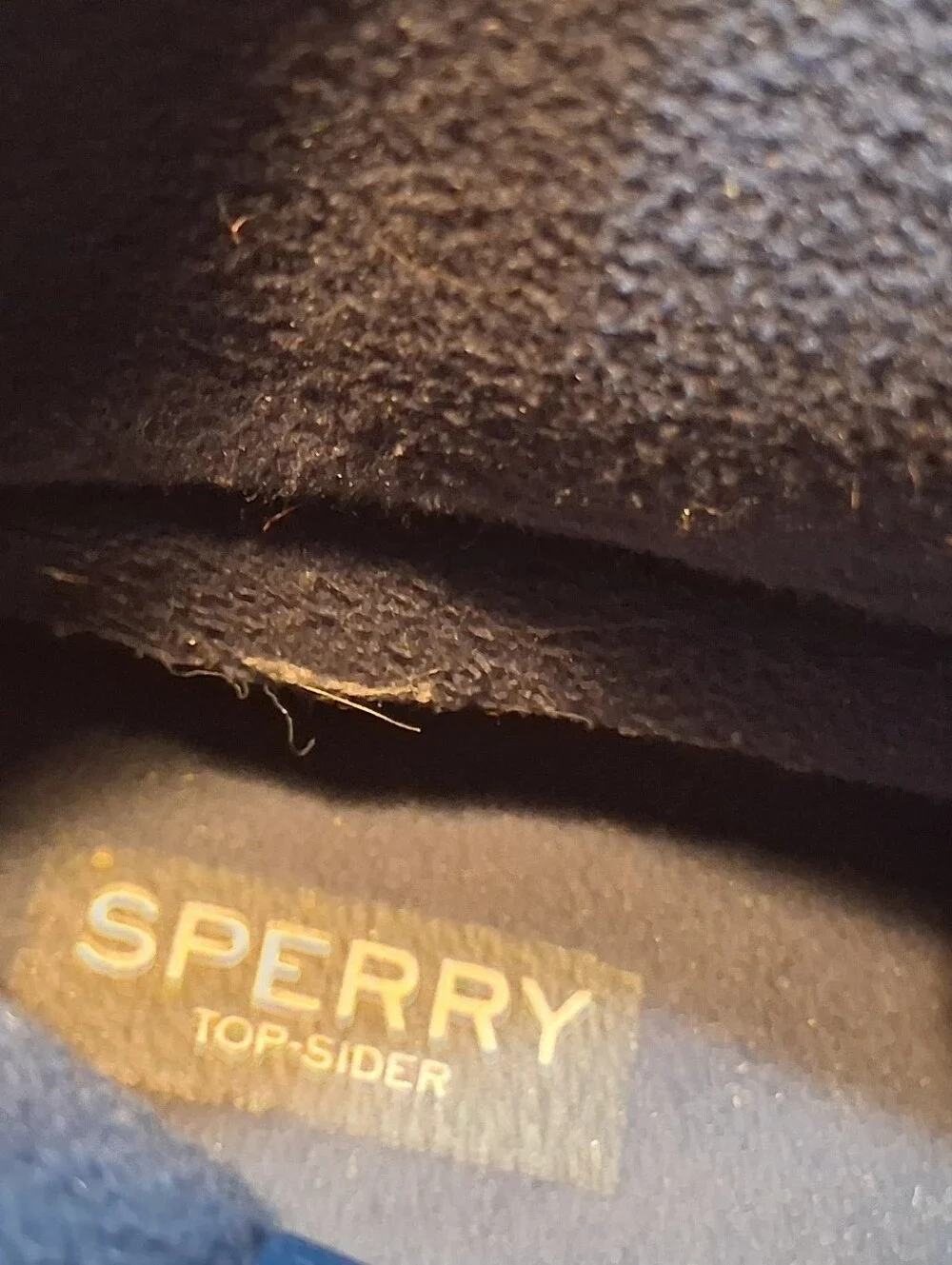 Sperry Top Sider Navy Blue Plaid Wool Duck Boots Waterproof Size 7M Rain Winter